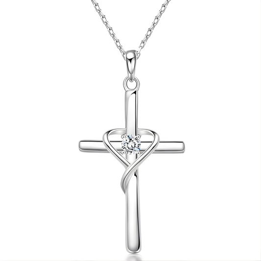 Elegante Silber Kreuzkette